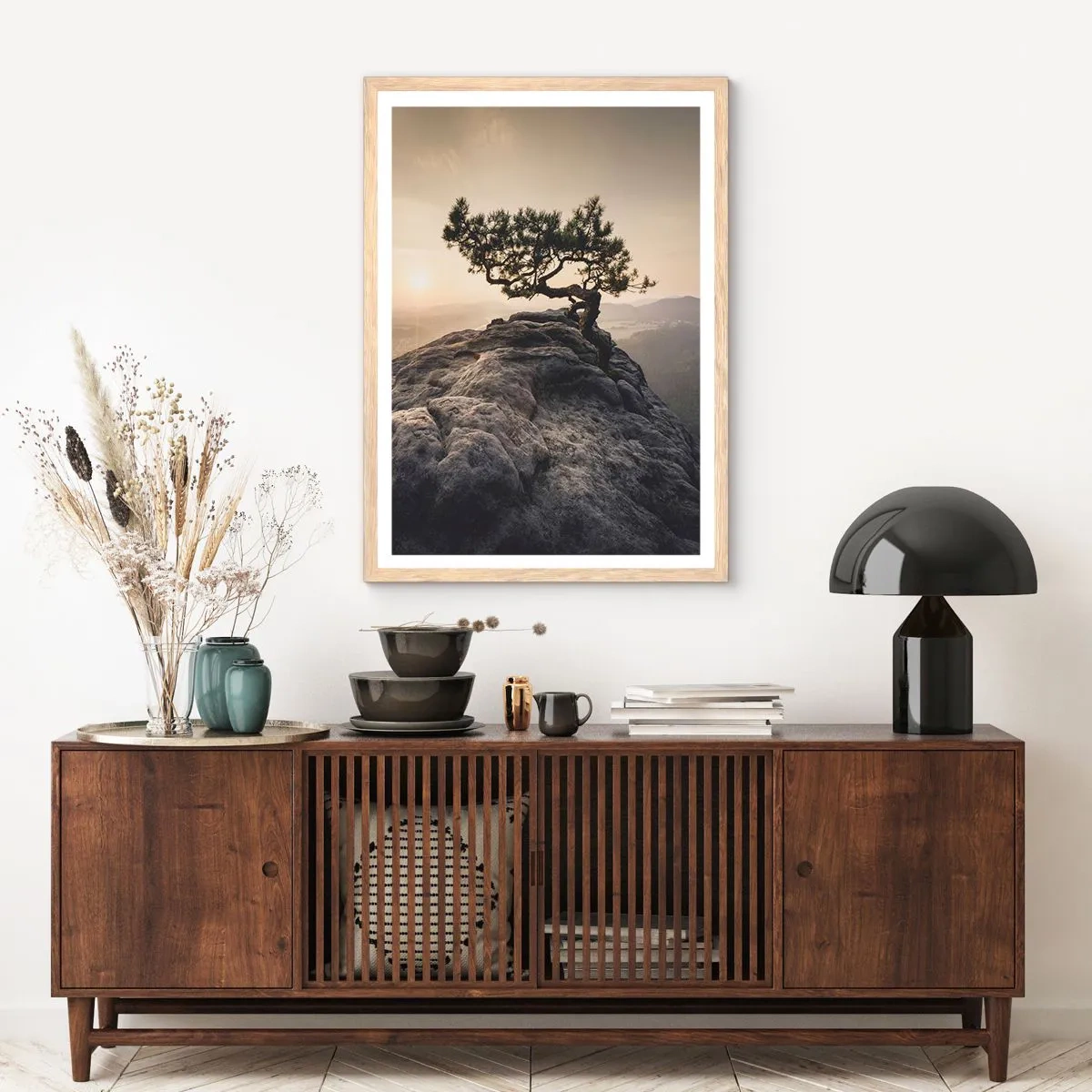 Affisch i ram av ljusek - Livet vinner alltid - 61x91 cm