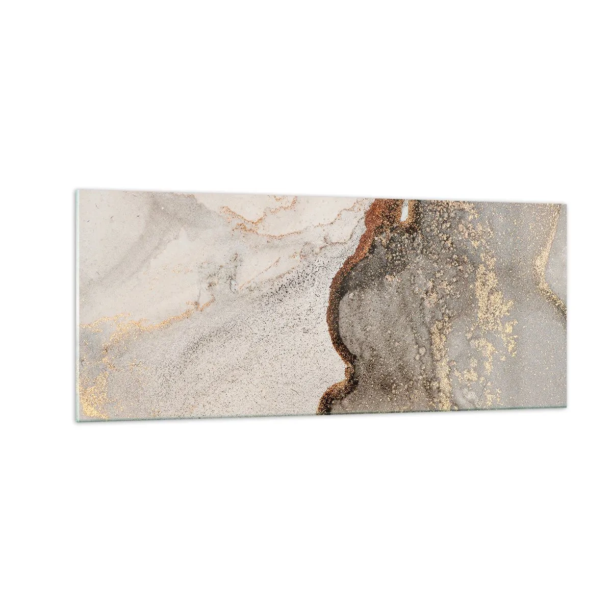 Glastavla - Bild på glas - På färgernas gräns - 100x40 cm
