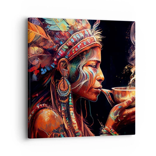 Canvastavla - Bild på duk - En magisk ritual - 40x40 cm