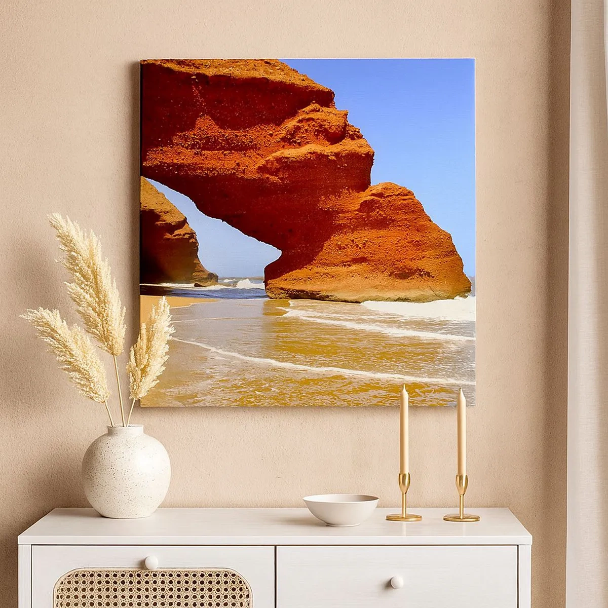 Canvastavla - Bild på duk - Vatten och vind i tusentals år - 30x30 cm