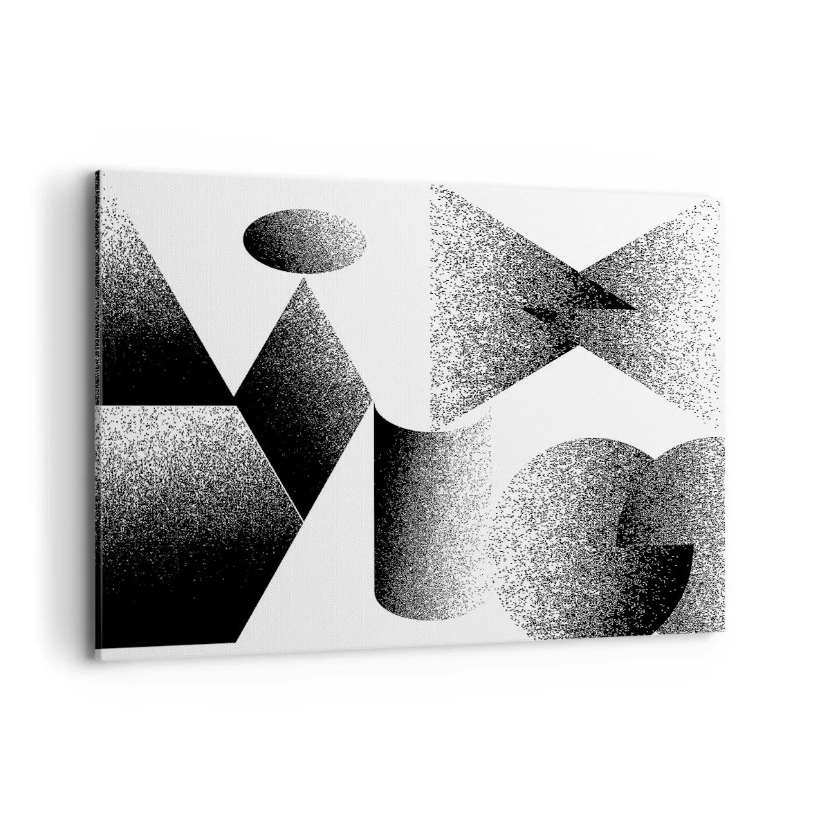 Canvastavla - Bild på duk - Vinklar och ovaler - 100x70 cm