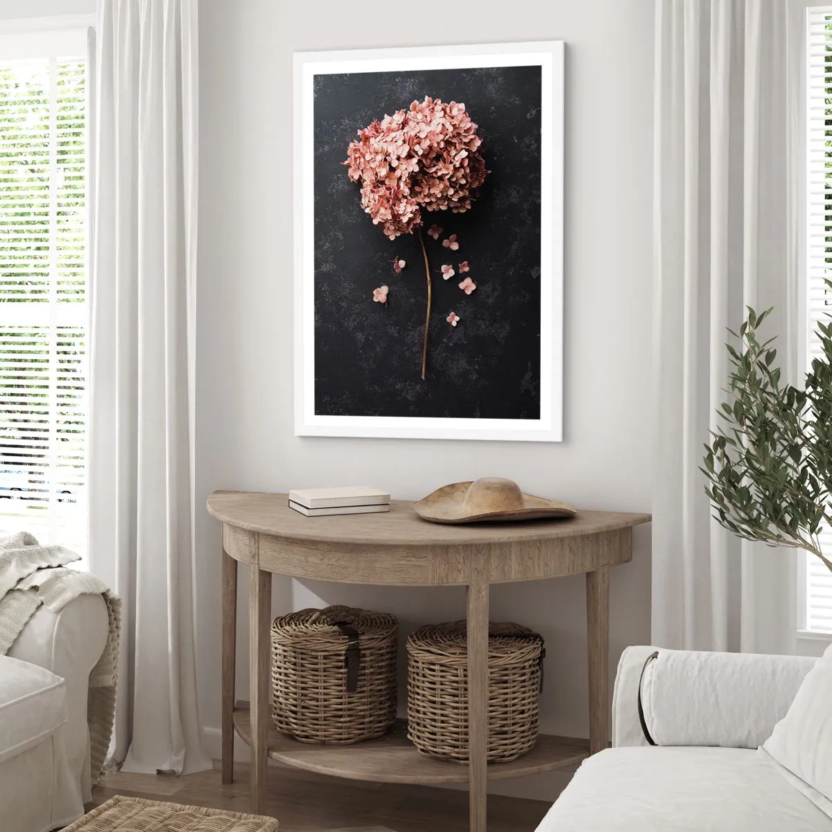 Affisch i vit ram - Ett verkligt romantiskt tecken - 30x40 cm