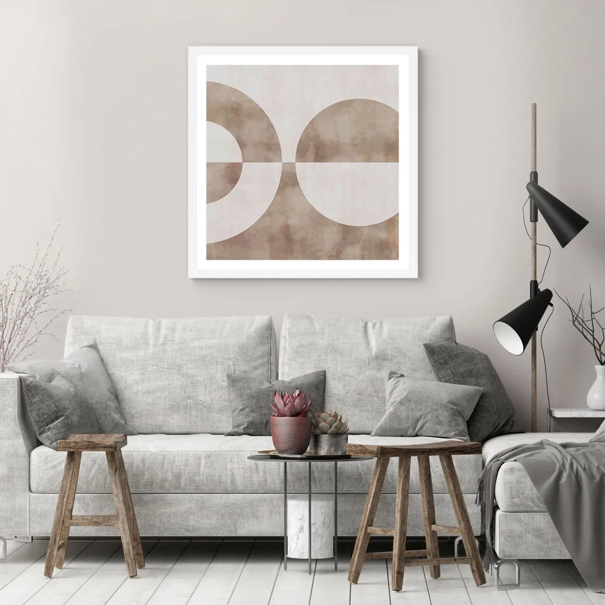 Affisch i vit ram - Likheter och skillnader - 50x50 cm