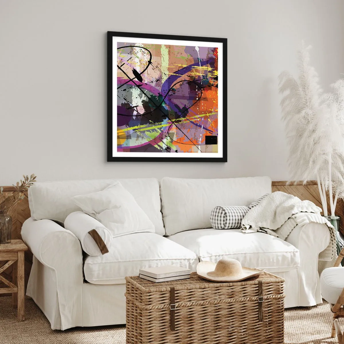 Affisch i svart ram - Rakt fram eller runt - 40x40 cm