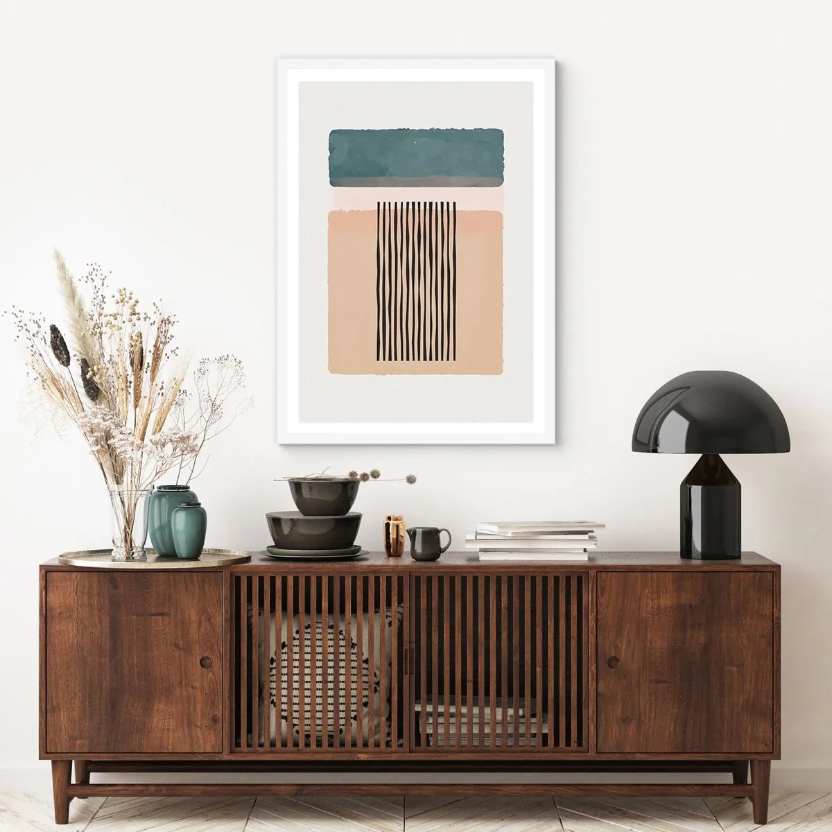 Affisch i vit ram - Allt väl - 70x100 cm