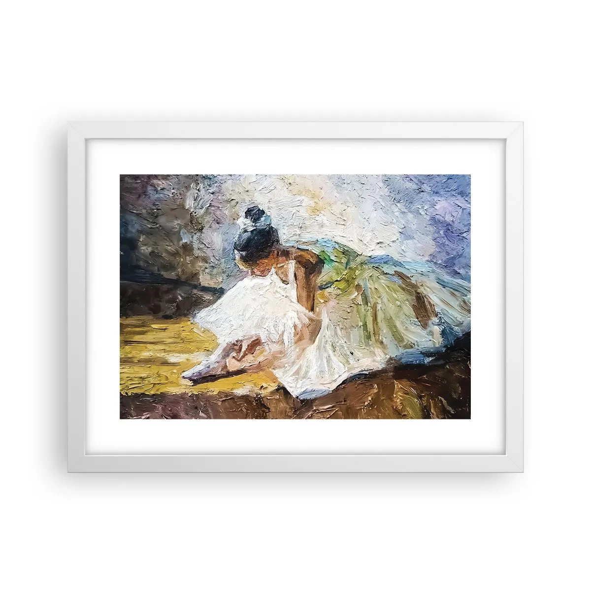 Affisch i vit ram - Från Degas tavla - 40x30 cm