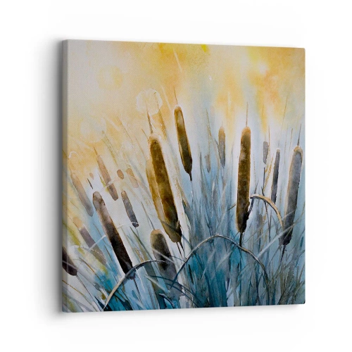 Canvastavla - Bild på duk - Vattnets kyla, solens hetta - 30x30 cm