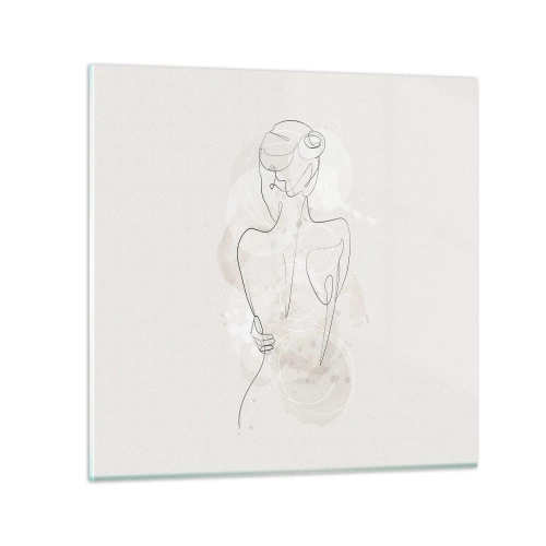 Glastavla - Bild på glas - Som ett känsligt instrument - 40x40 cm