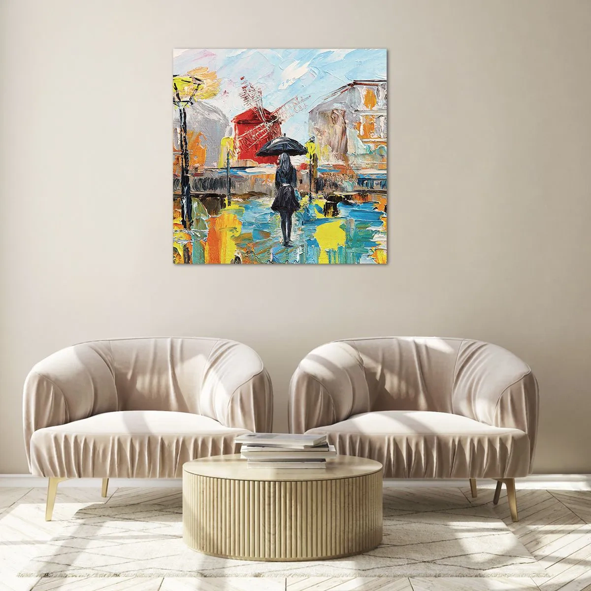 Glastavla - Bild på glas - Parislegender - 40x40 cm
