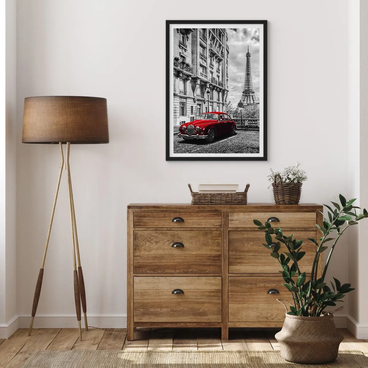 Affisch i svart ram - Rovdjuret i staden - 70x100 cm