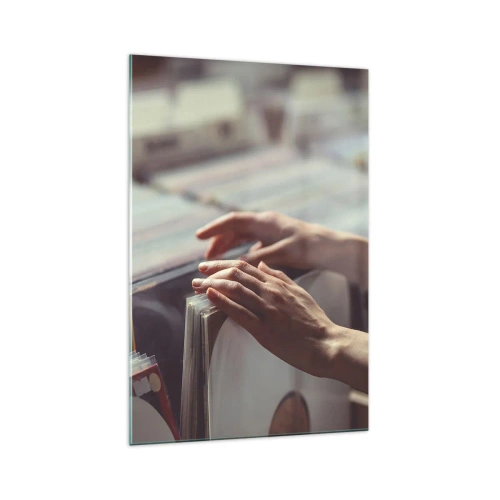 Glastavla - Bild på glas - I jakten efter känslor - 70x100 cm