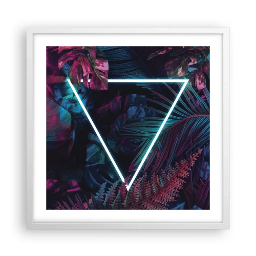 Affisch i vit ram - Trädgård i retrostil - 50x50 cm