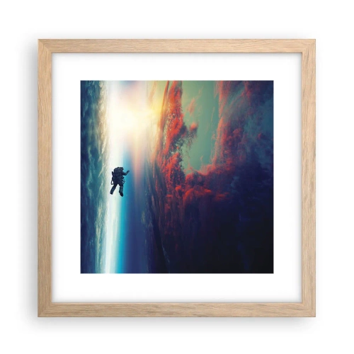 Affisch i ram av ljusek - Stå emot universumet - 30x30 cm