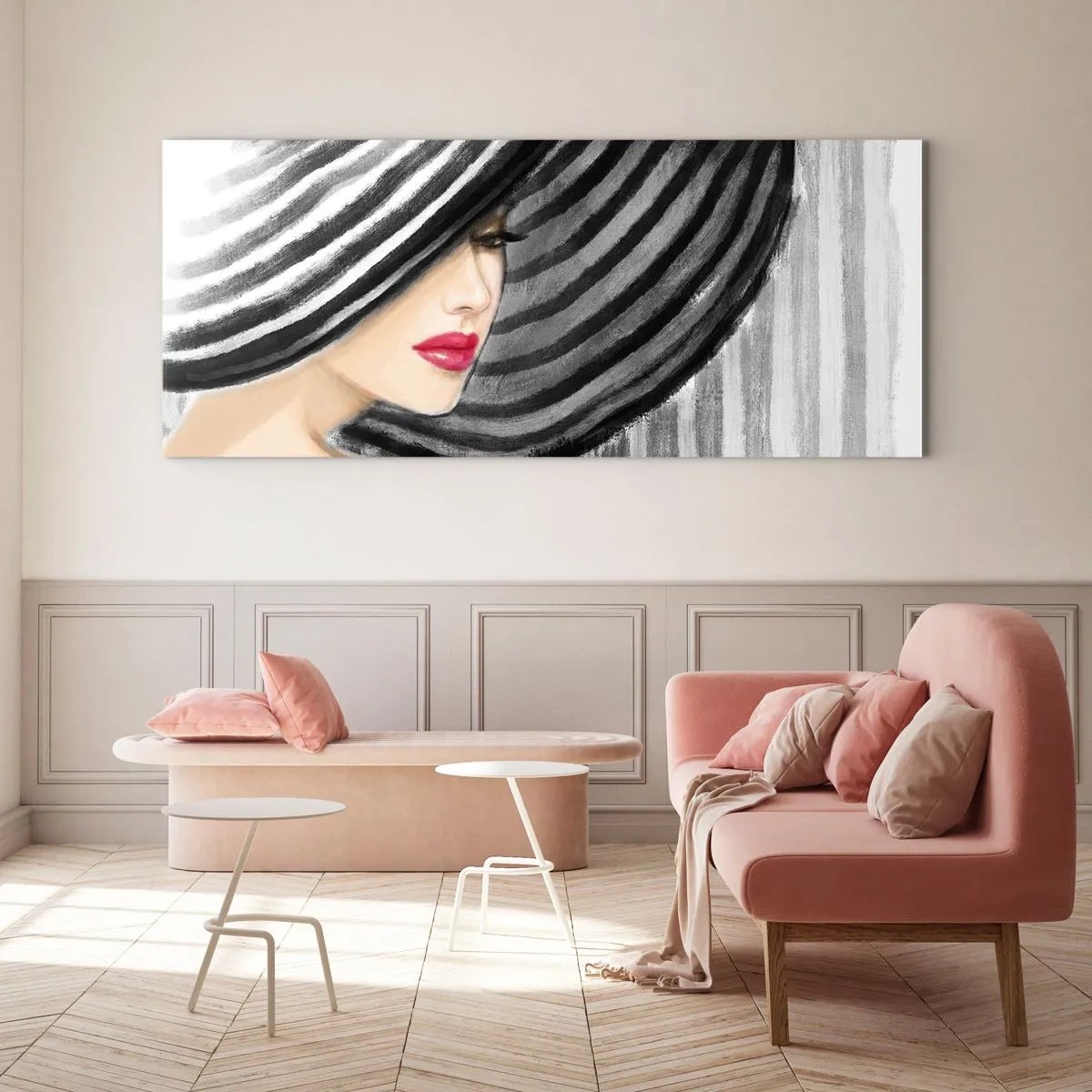 Glastavla - Bild på glas - Var hittar jag dig? - 100x40 cm