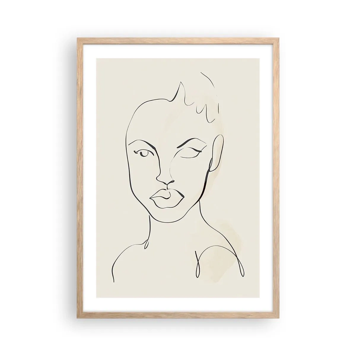 Affisch i ram av ljusek - Sensualitetens kontur - 50x70 cm