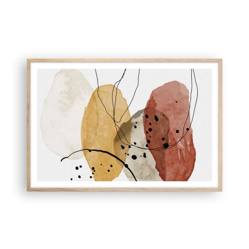 Affisch i ram av ljusek - Lätta och transparenta som luften - 91x61 cm