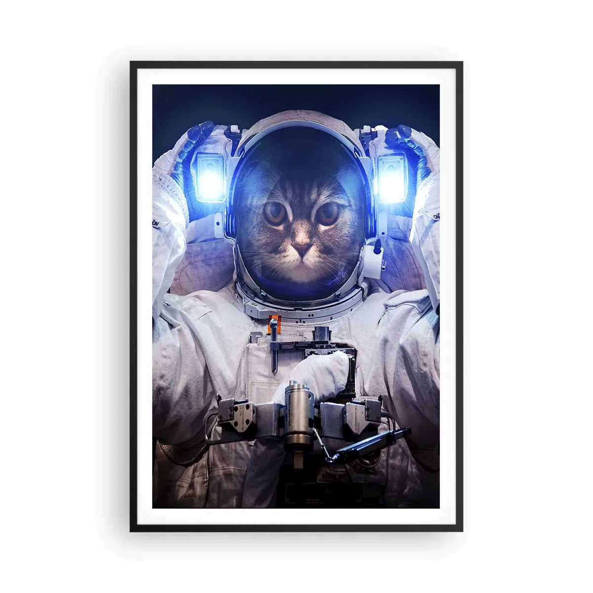 Affisch i svart ram - Houston, ni har problem - 70x100 cm