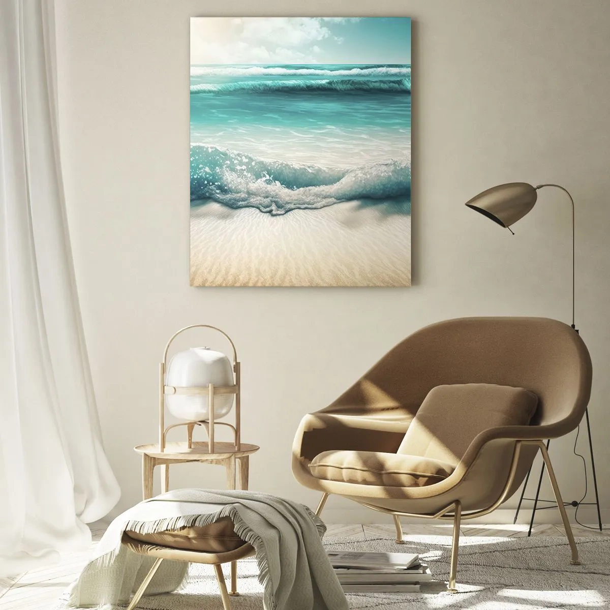 Glastavla - Bild på glas - Lugnet i havet - 50x70 cm