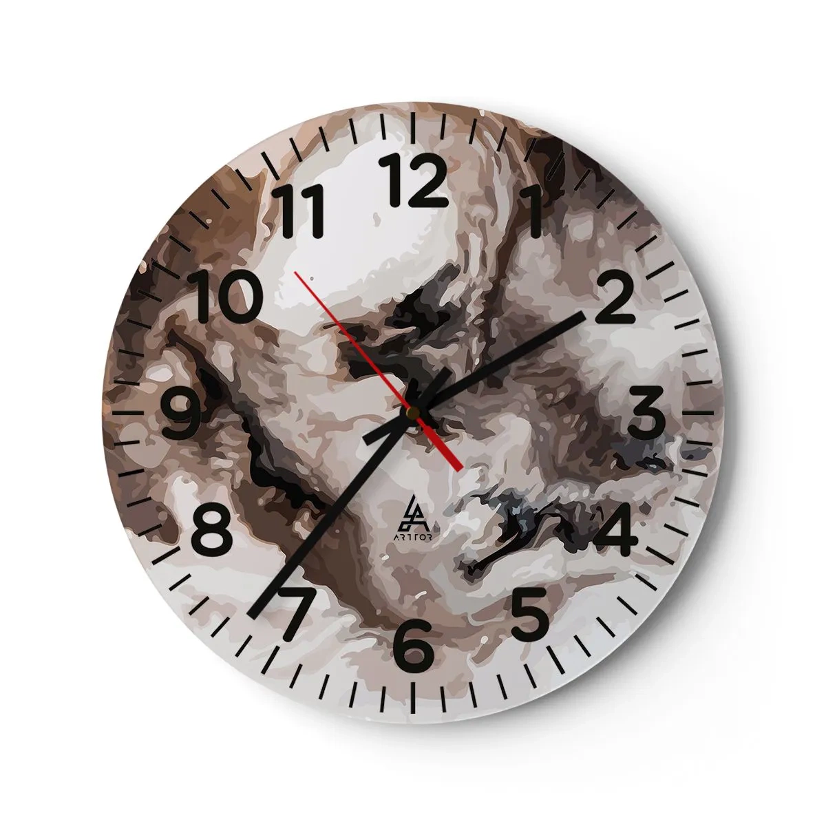 Väggklocka - Klocka på glas - En galax födelse - 30x30 cm