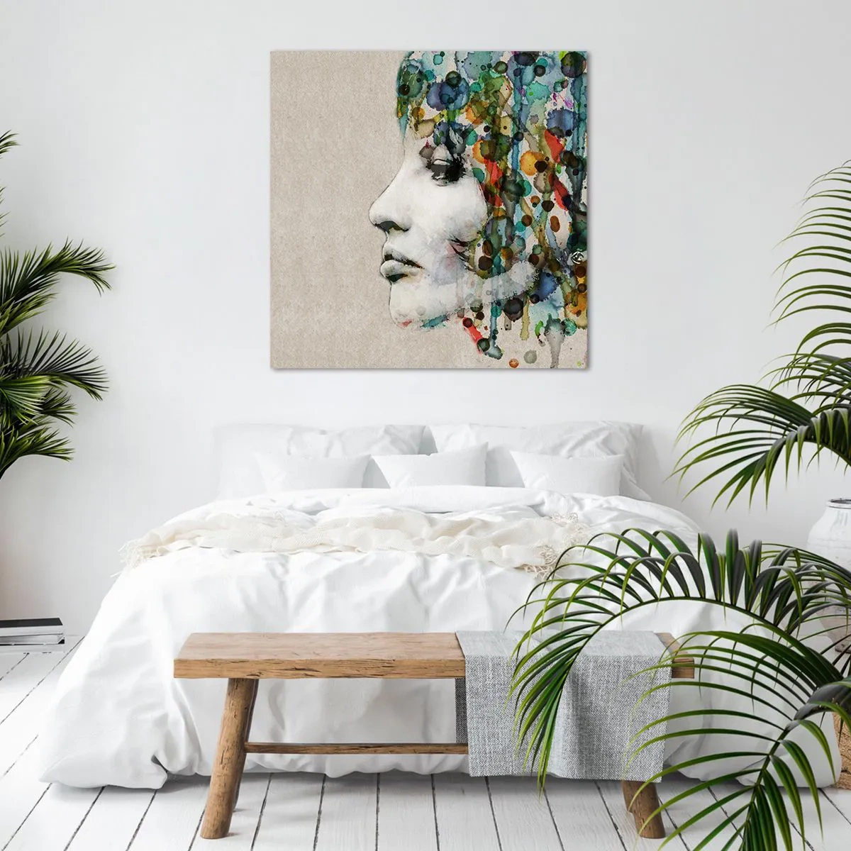 Canvastavla - Bild på duk - Uppstånden ur glädje - 40x40 cm