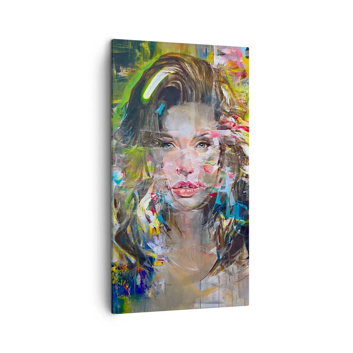 Canvastavla - Bild på duk - Bakom luftridån - 45x80 cm