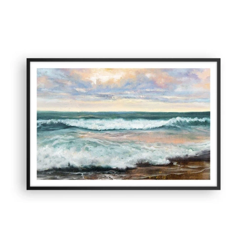 Affisch i svart ram - Här kan du släta ut din själ - 91x61 cm