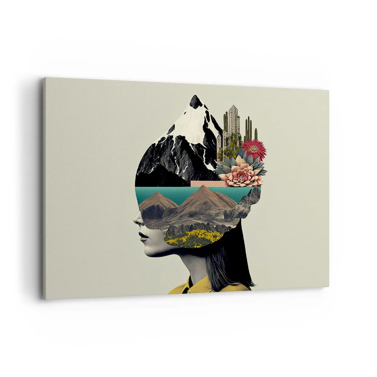 Canvastavla - Bild på duk - Kvinnan - alltid ett mysterium - 100x70 cm