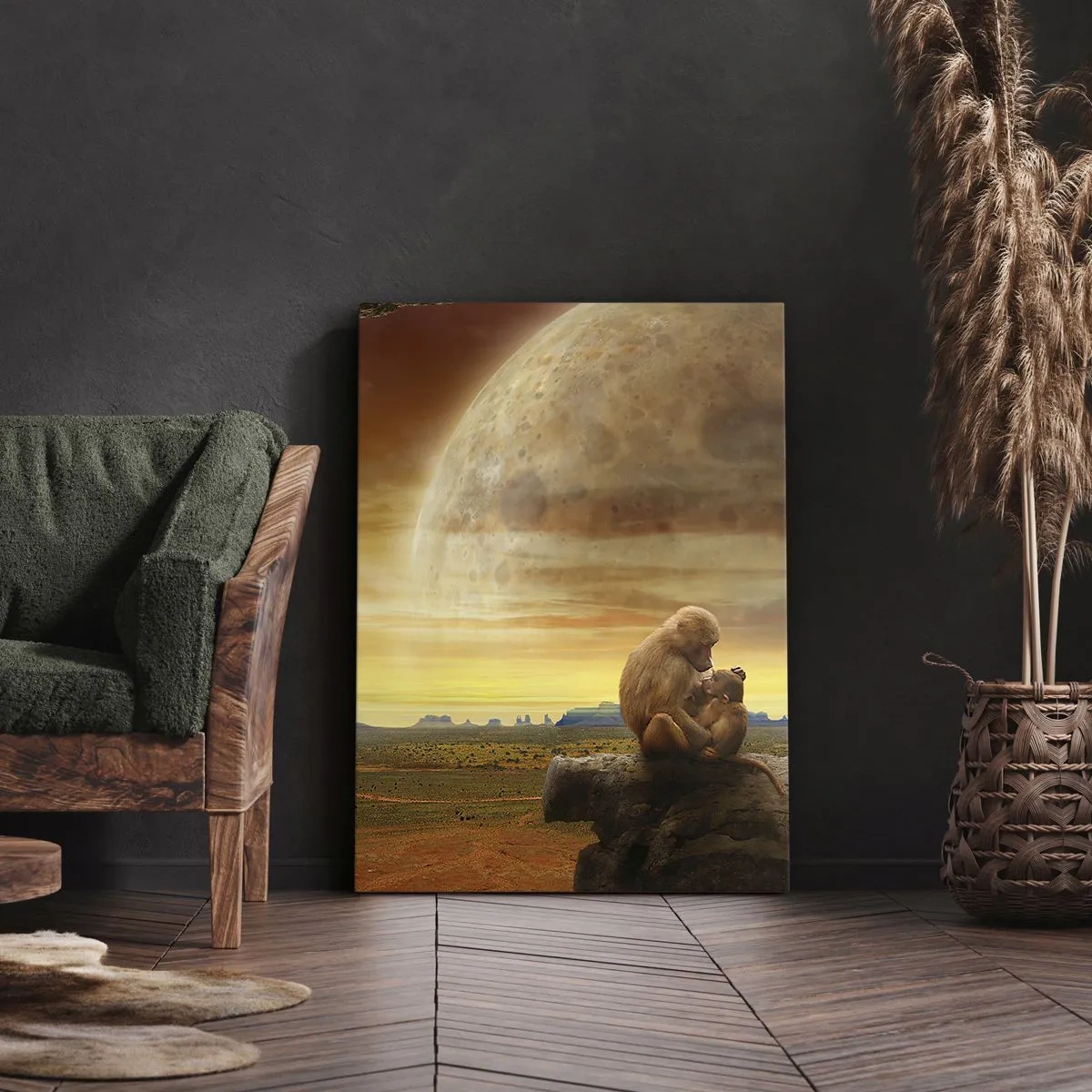Canvastavla - Bild på duk - Samma kärlek överallt - 45x80 cm