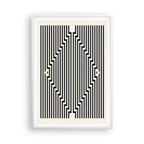 Affisch i vit ram - Geometrisk illusion - 70x100 cm