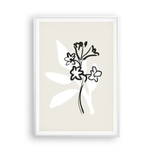 Affisch i vit ram - Skiss till ett herbarium - 70x100 cm