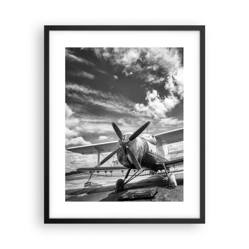 Affisch i svart ram - Jag kan inte vänta! - 40x50 cm