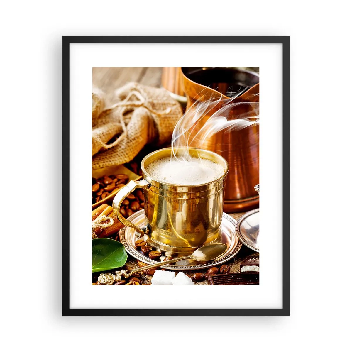 Affisch i svart ram - Ha en trevlig dag! - 40x50 cm