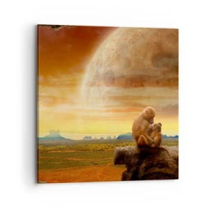 Canvastavla - Bild på duk - Samma kärlek överallt - 70x70 cm