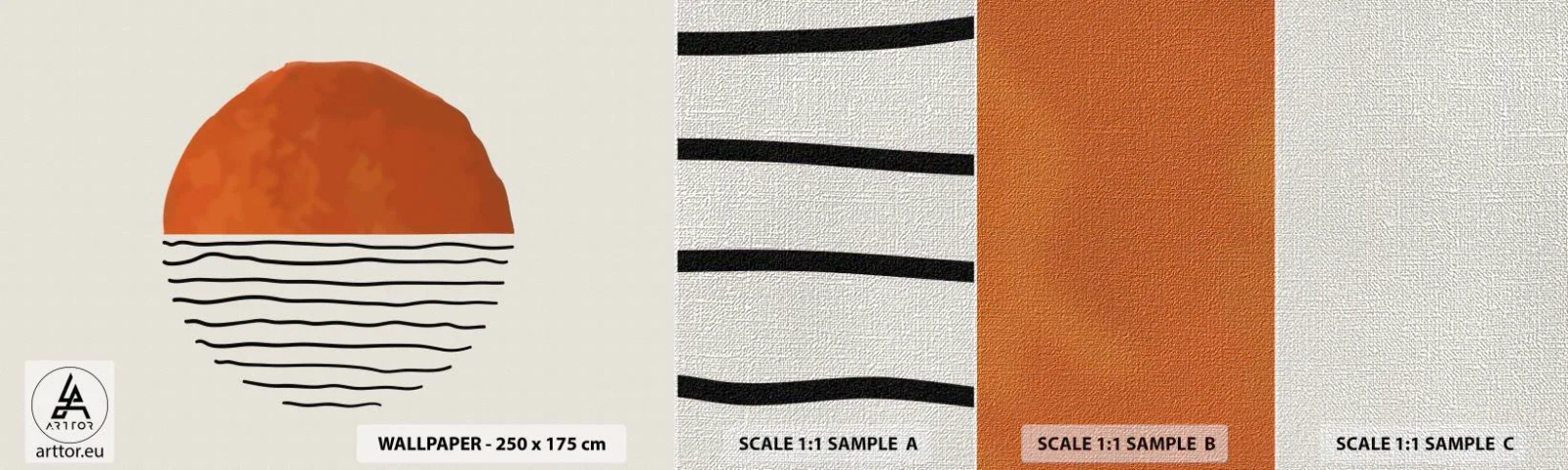 Provbit av fototapet Premium Canvas - I japansk stämning - Abstraktion, Bit, Minimalism - 100x30 cm