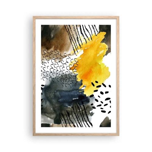 Affisch i ram av ljusek - Elementens möte - 50x70 cm