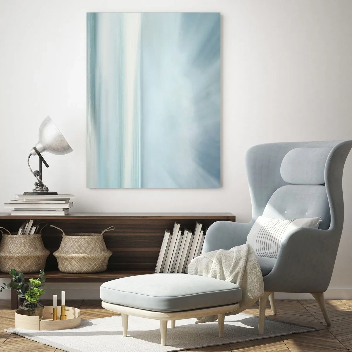 Glastavla - Bild på glas - Fred hela vägen till horisonten - 50x70 cm