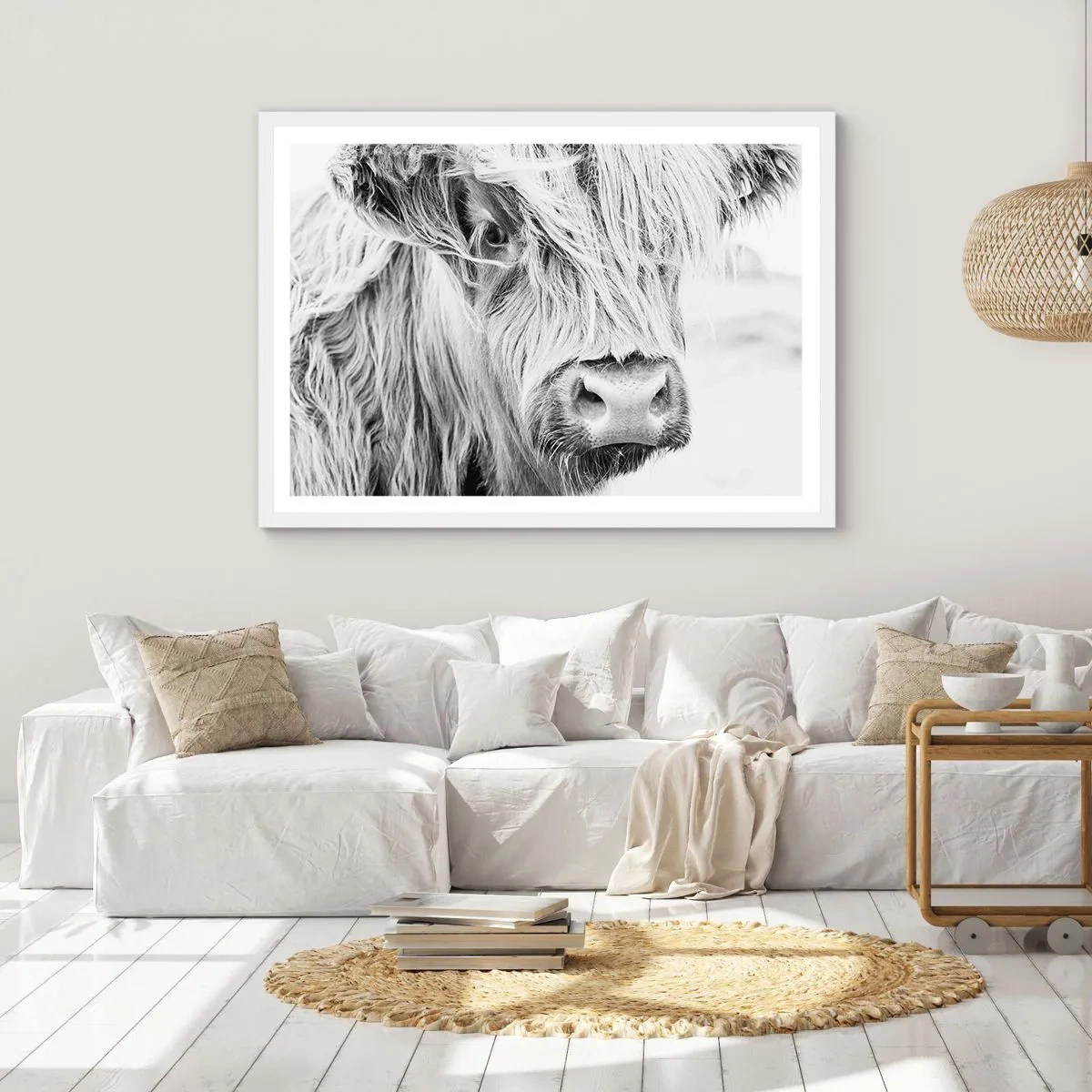 Affisch i vit ram - Skotsk vildhet - 100x70 cm