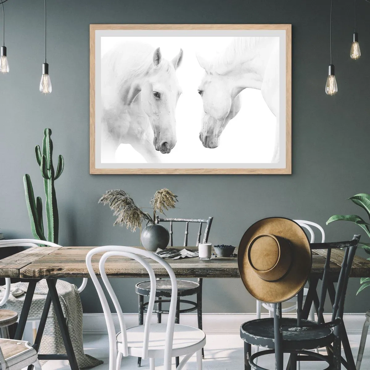 Affisch i ram av ljusek - Är det vänskap…? - 100x70 cm