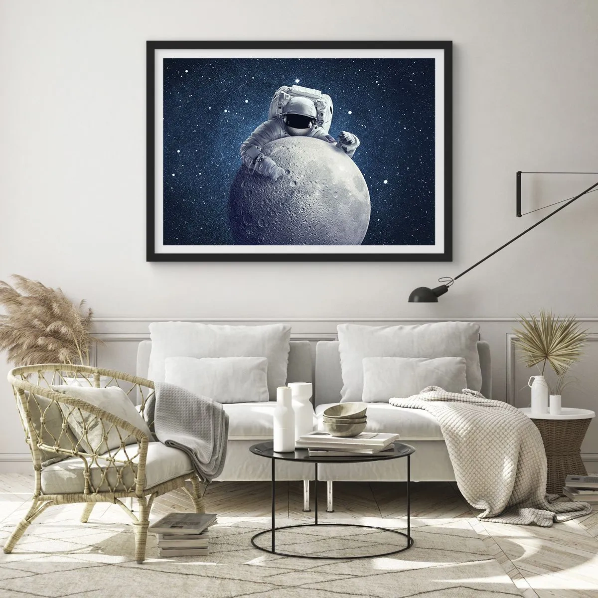 Affisch i svart ram - Skojare i rymden - 70x50 cm