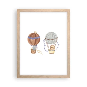 Affisch i ram av ljusek - Vänner på en resa - 30x40 cm