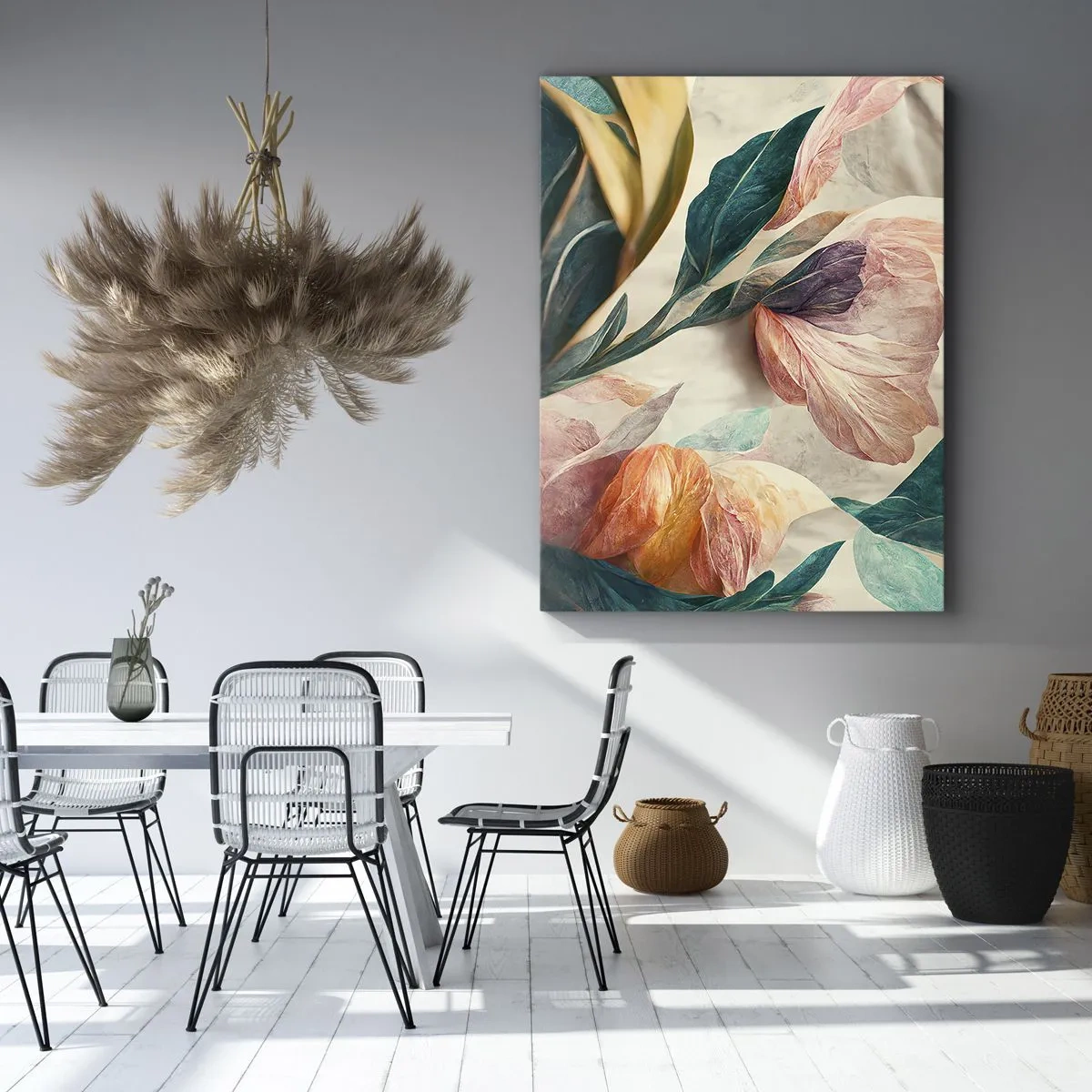 Canvastavla - Bild på duk - Blommor av de södra öarna - 50x70 cm
