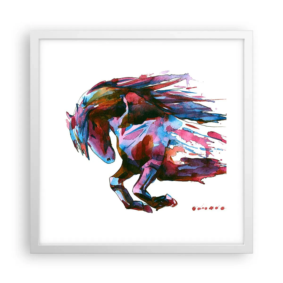 Affisch i vit ram - I extas - 40x40 cm