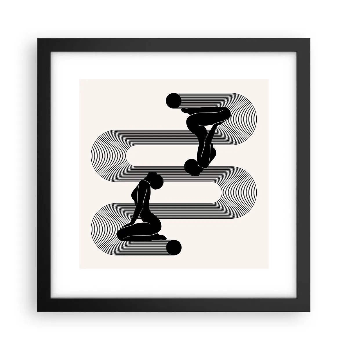 Affisch i svart ram - Sensuell symmetri - 30x30 cm
