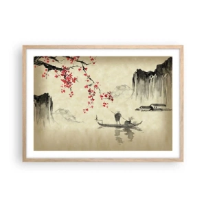 Affisch i ram av ljusek - I det blommande körsbärslandet - 70x50 cm