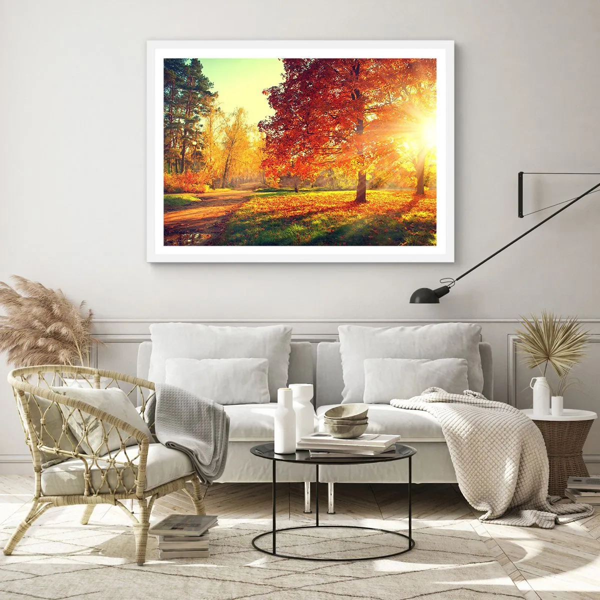 Affisch i vit ram - Rött är vackert - 70x50 cm