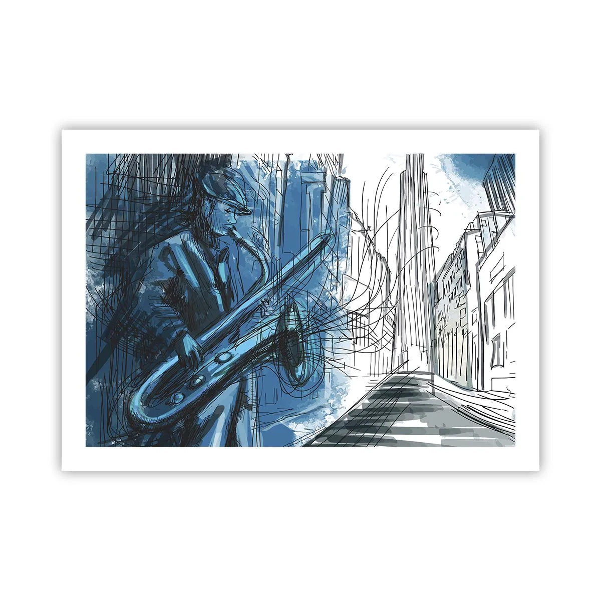 Affisch - Stadsrapsodi - 70x50 cm