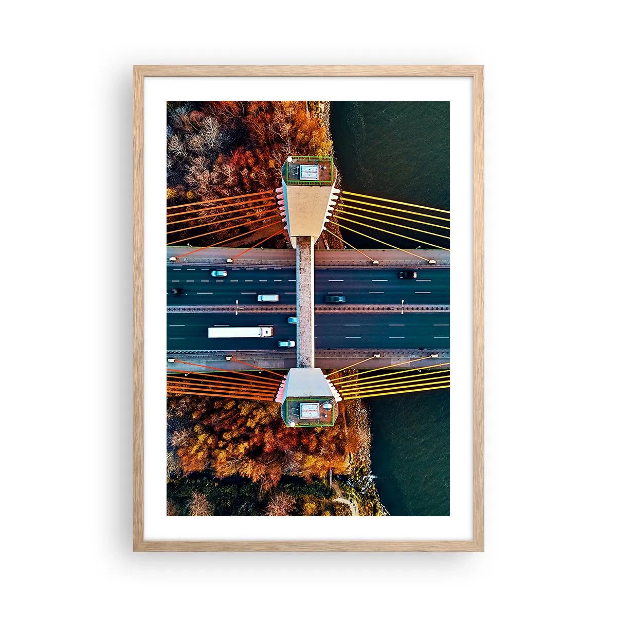 Affisch i ram av ljusek - Bortom vatten, bortom skog - 50x70 cm