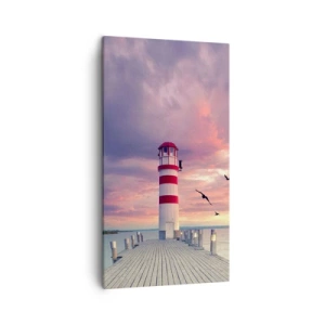 Canvastavla - Bild på duk - Dags att bege sig till hamnen - 45x80 cm