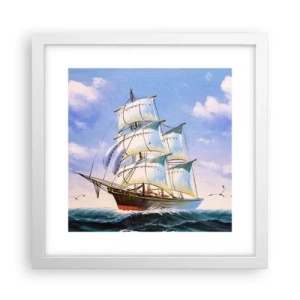 Affisch i vit ram - Stolt med vinden - 30x30 cm