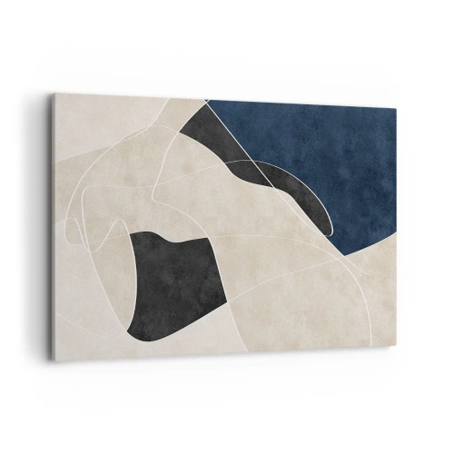 Canvastavla - Bild på duk - Abstrakt komposition - färgkontrast - 120x80 cm